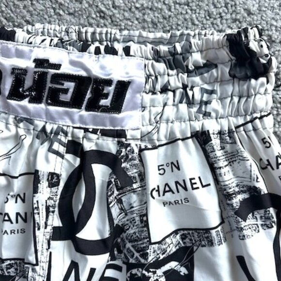 Raja Muay Thai Boxing Shorts in XL - Luxury Fashion House Print -Excellent Cond. - Picture 5 of 10